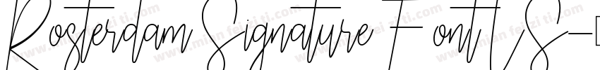 Rosterdam Signature Font LS字体转换